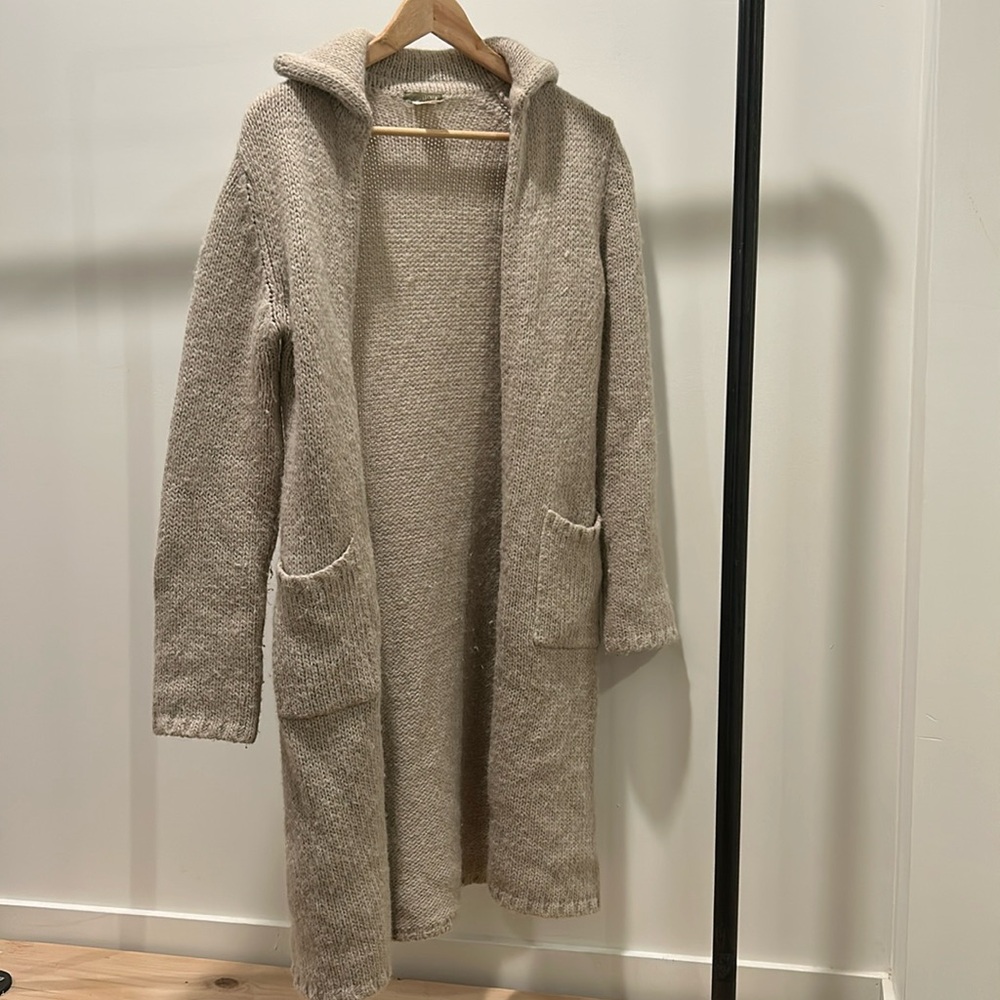 J Crew Alpaca Cardigan Coat, Medium